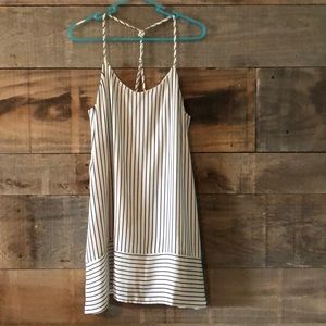 White and Black Stripe Dress